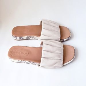 Corso Como Leather Slip-on Sandals